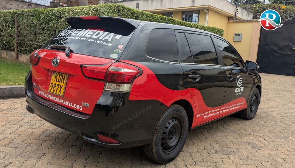 Hope Media Toyota Fielder Vehicle Branding design